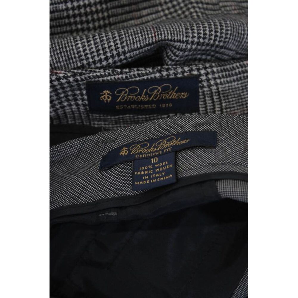 Brooks Brothers Womens Wool Plaid Zip Up Pencil Skirt Gray Size 10 Lot 2_5